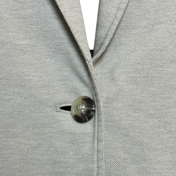 Jessica Petite lined 100% cotton blazer notch color button closure front pockets - Picture 4 of 10